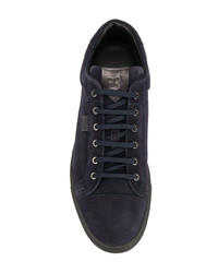 dunkelblaue Wildleder niedrige Sneakers von Brioni