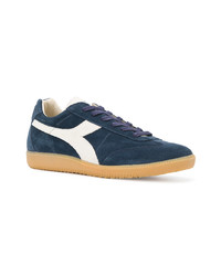 dunkelblaue Wildleder niedrige Sneakers von Diadora