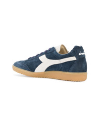 dunkelblaue Wildleder niedrige Sneakers von Diadora