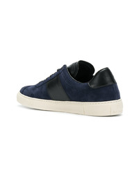 dunkelblaue Wildleder niedrige Sneakers von Paul Smith