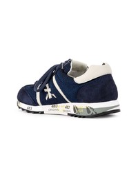 dunkelblaue Wildleder niedrige Sneakers von Premiata