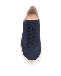 dunkelblaue Wildleder niedrige Sneakers von Hogan