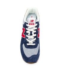 dunkelblaue Wildleder niedrige Sneakers von New Balance