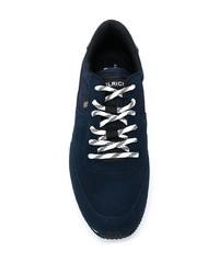 dunkelblaue Wildleder niedrige Sneakers von Woolrich