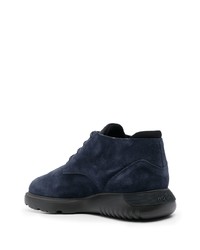 dunkelblaue Wildleder niedrige Sneakers von Hogan