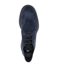 dunkelblaue Wildleder niedrige Sneakers von Hogan