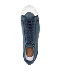 dunkelblaue Wildleder niedrige Sneakers von Doucal's