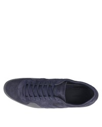 dunkelblaue Wildleder niedrige Sneakers von Lacoste