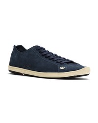 dunkelblaue Wildleder niedrige Sneakers von OSKLEN