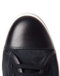 dunkelblaue Wildleder niedrige Sneakers von John Lobb