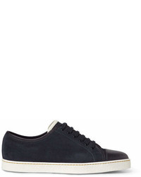 dunkelblaue Wildleder niedrige Sneakers von John Lobb