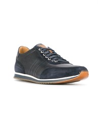 dunkelblaue Wildleder niedrige Sneakers von Magnanni