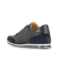 dunkelblaue Wildleder niedrige Sneakers von Magnanni