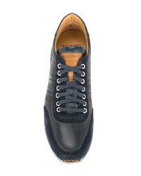 dunkelblaue Wildleder niedrige Sneakers von Magnanni