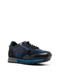 dunkelblaue Wildleder niedrige Sneakers von Casadei