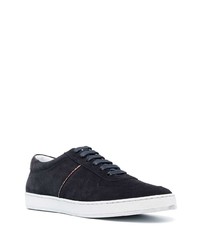 dunkelblaue Wildleder niedrige Sneakers von Paul Smith