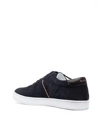 dunkelblaue Wildleder niedrige Sneakers von Paul Smith