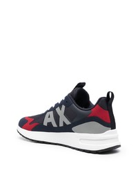 dunkelblaue Wildleder niedrige Sneakers von Armani Exchange