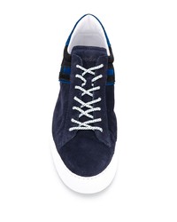 dunkelblaue Wildleder niedrige Sneakers von Hogan