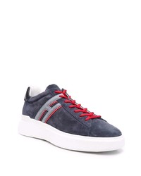 dunkelblaue Wildleder niedrige Sneakers von Hogan