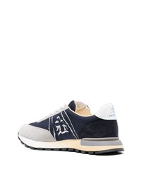 dunkelblaue Wildleder niedrige Sneakers von Premiata