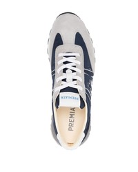 dunkelblaue Wildleder niedrige Sneakers von Premiata