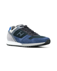 dunkelblaue Wildleder niedrige Sneakers von Hogan