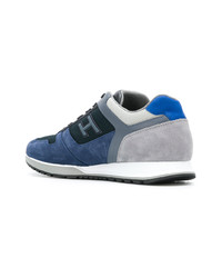 dunkelblaue Wildleder niedrige Sneakers von Hogan