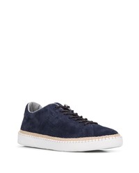 dunkelblaue Wildleder niedrige Sneakers von Hogan