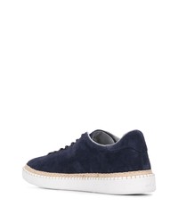 dunkelblaue Wildleder niedrige Sneakers von Hogan