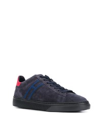 dunkelblaue Wildleder niedrige Sneakers von Hogan