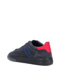 dunkelblaue Wildleder niedrige Sneakers von Hogan