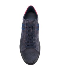 dunkelblaue Wildleder niedrige Sneakers von Hogan