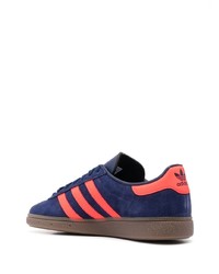 dunkelblaue Wildleder niedrige Sneakers von adidas