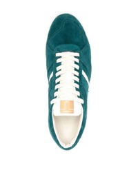 dunkelblaue Wildleder niedrige Sneakers von Tom Ford