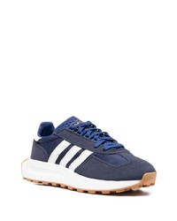 dunkelblaue Wildleder niedrige Sneakers von adidas