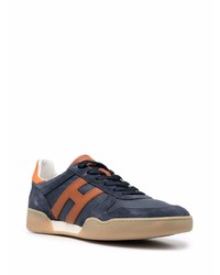 dunkelblaue Wildleder niedrige Sneakers von Hogan