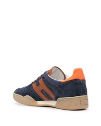 dunkelblaue Wildleder niedrige Sneakers von Hogan