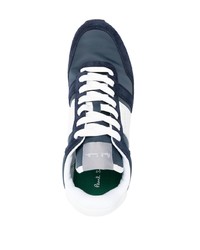 dunkelblaue Wildleder niedrige Sneakers von Paul Smith