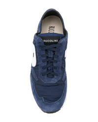 dunkelblaue Wildleder niedrige Sneakers von Rucoline