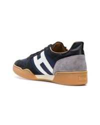 dunkelblaue Wildleder niedrige Sneakers von Hogan