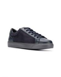 dunkelblaue Wildleder niedrige Sneakers von Canali