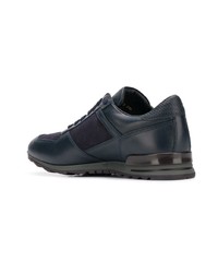 dunkelblaue Wildleder niedrige Sneakers von Canali