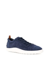 dunkelblaue Wildleder niedrige Sneakers von Tod's