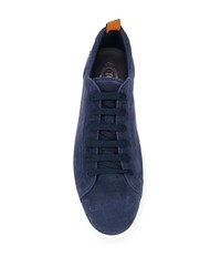 dunkelblaue Wildleder niedrige Sneakers von Tod's