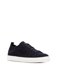 dunkelblaue Wildleder niedrige Sneakers von Henderson Baracco