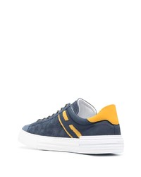 dunkelblaue Wildleder niedrige Sneakers von Hogan