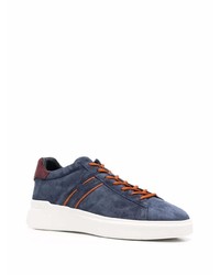 dunkelblaue Wildleder niedrige Sneakers von Hogan