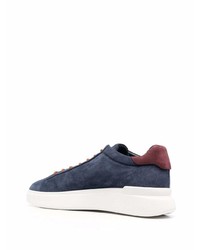 dunkelblaue Wildleder niedrige Sneakers von Hogan