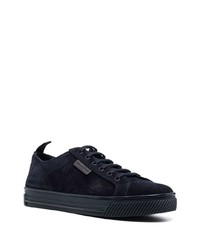 dunkelblaue Wildleder niedrige Sneakers von Gianvito Rossi